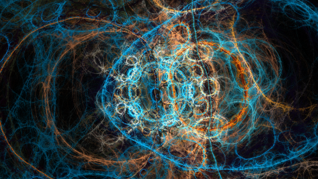 Blue orange abstract background spiral free wallpaper for desktop - medium preview image