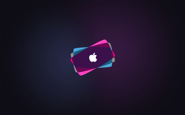 Apple logo purple blue pink free wallpaper for desktop - medium preview image