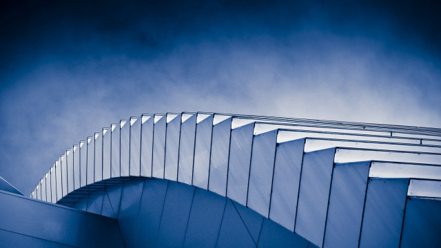 Curved bridge sky background blue free wallpaper for desktop - medium preview image