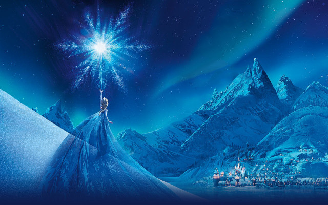 Snow queen snowy hill star free wallpaper for desktop - medium preview image