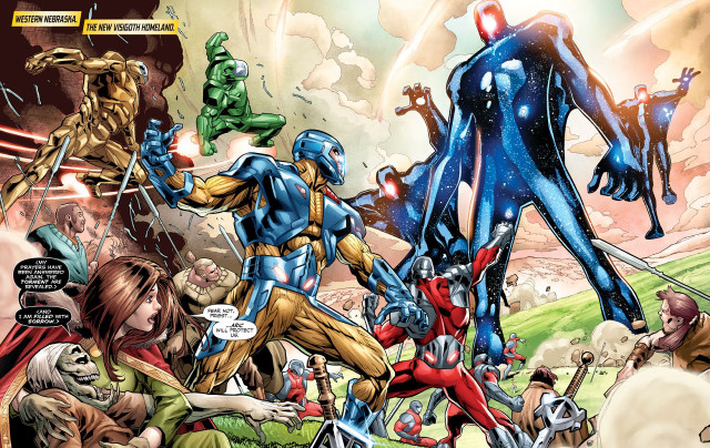 Comic book characters giant blue free wallpaper for desktop - medium preview image