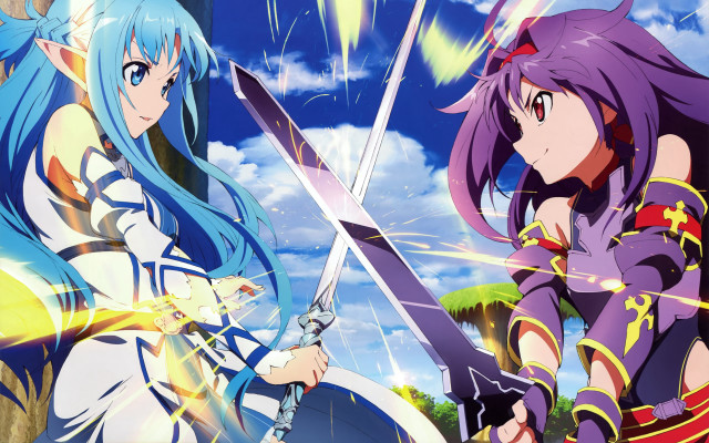 Anime characters swords blue sky #3 free wallpaper for desktop - medium preview image