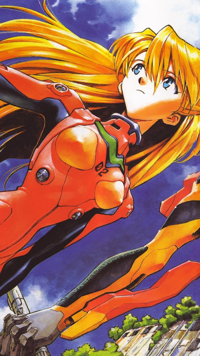 Woman flying red dress retrofuturism free wallpaper for mobile - medium preview image