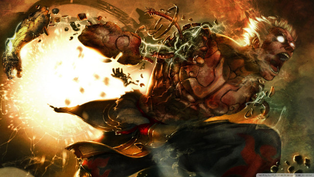 Man costume fighting demon dark free wallpaper for desktop - medium preview image