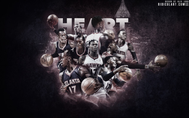 Basketball players heart dark background free wallpaper for desktop - medium preview image