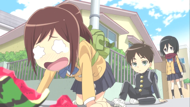 People watermelon slice house girl free wallpaper for desktop - medium preview image