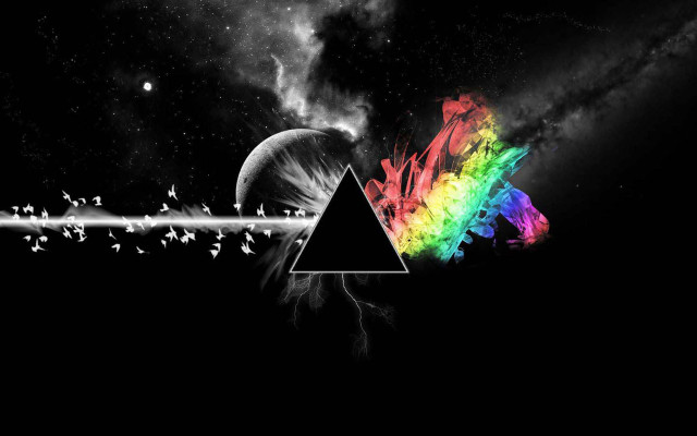 Dark side moon rainbow triangle #11 free wallpaper for desktop - medium preview image
