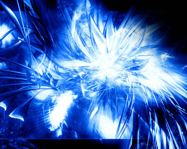 Blue abstract background flower design free wallpaper for desktop - medium preview image