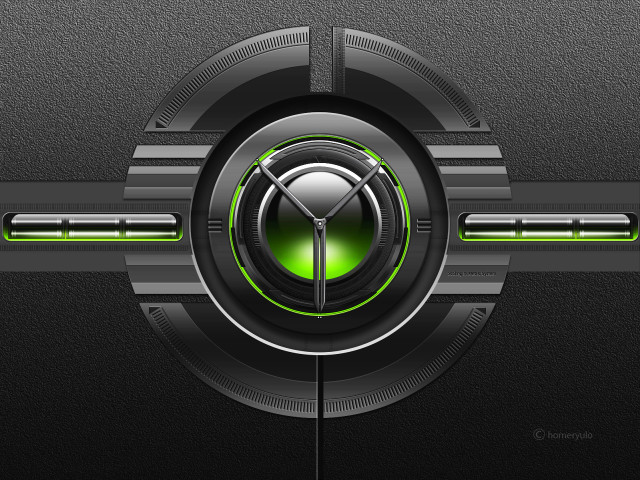 Black green wallpaper circular design free wallpaper for desktop - medium preview image