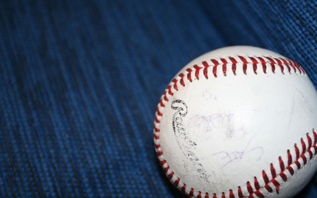 Baseball signed blue cloth cedric free wallpaper for desktop - medium preview image