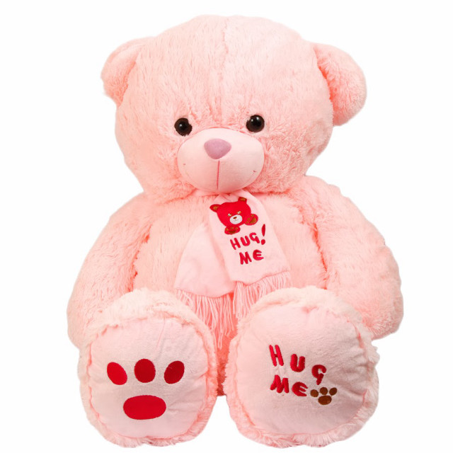 Pink teddy bear red paw #2 free wallpaper for tablet - medium preview image