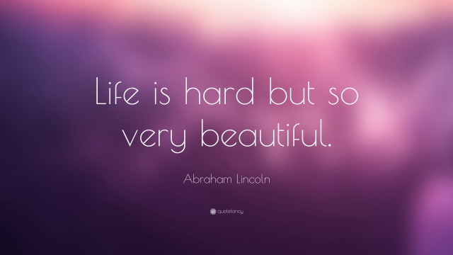 Life beautiful quote lincoln blurry free wallpaper for desktop - medium preview image