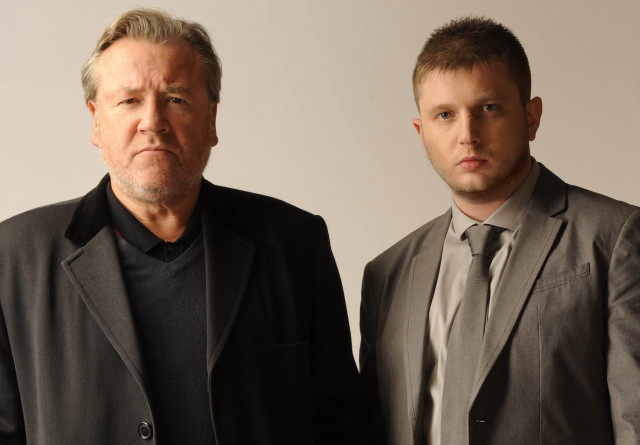 Two men suits ties posing #2 free wallpaper for desktop - medium preview image