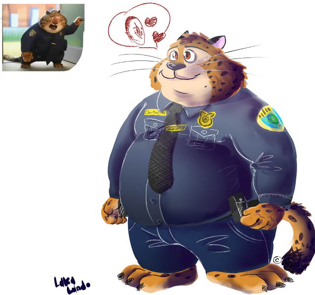 Cartoon cat police officer thought free wallpaper for tablet - medium preview image