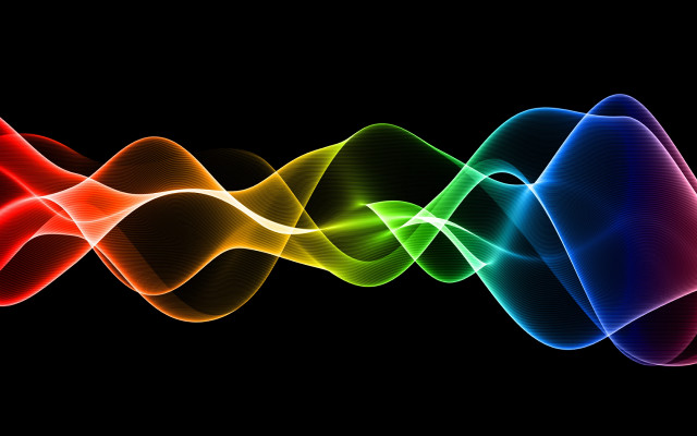 Colorful wave light black background #2 free wallpaper for desktop - medium preview image