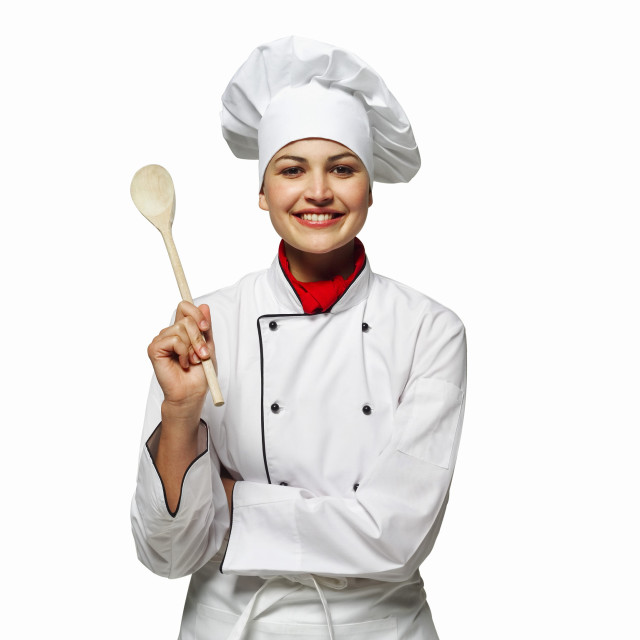 Woman chef outfit wooden spoon free wallpaper for tablet - medium preview image