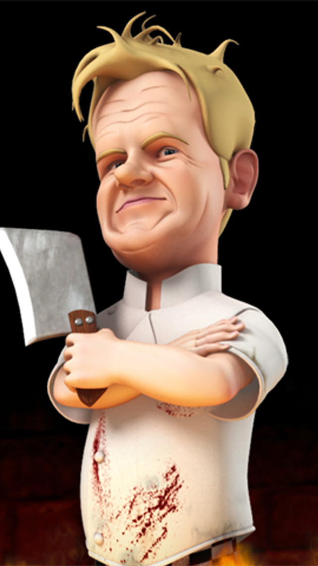 Cartoon character knife bloody face free wallpaper for mobile - medium preview image