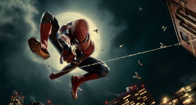Spider man jumping air string free wallpaper for desktop - medium preview image