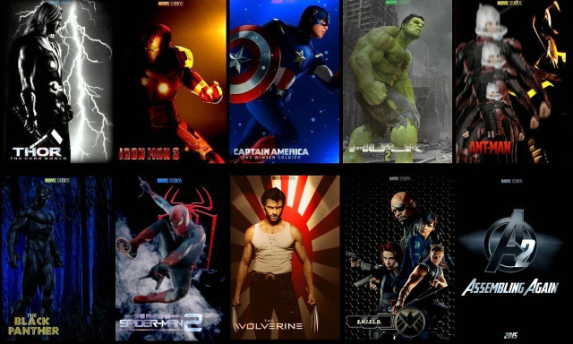 Avengers movie posters series collection free wallpaper for desktop - medium preview image