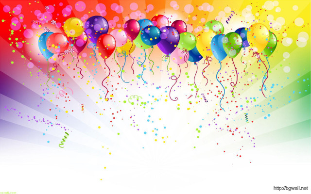 Balloons rainbow background white border free wallpaper for desktop - medium preview image
