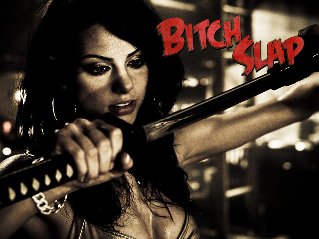 Woman sword bitch slap bloody free wallpaper for desktop - medium preview image