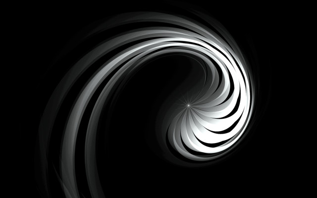 Black white swirl white center free wallpaper for desktop - medium preview image
