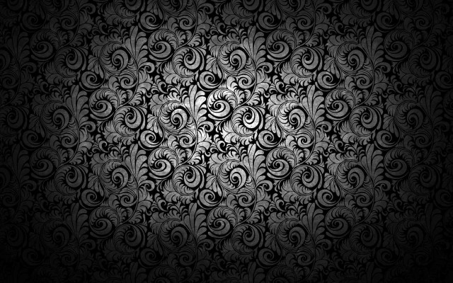 Black white wallpaper swirls leaves #2 free wallpaper for desktop - medium preview image