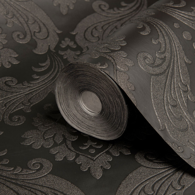 Black paper design roll side free wallpaper for tablet - medium preview image