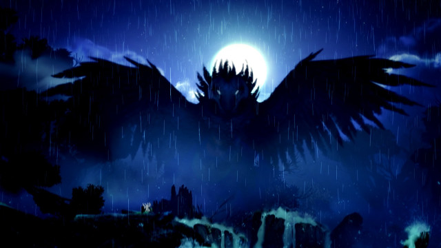 Dark blue bird wings full free wallpaper for desktop - medium preview image