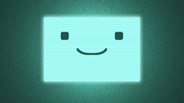Smiling square green background light free wallpaper for desktop - medium preview image
