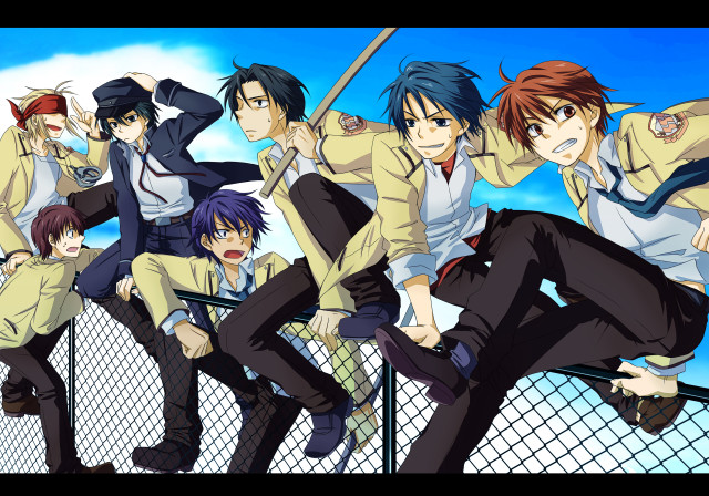 Group people fence sky background free wallpaper for desktop - medium preview image