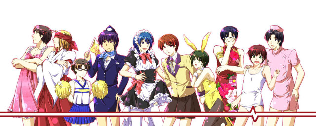 Anime girls arm up remodernism free wallpaper for desktop - medium preview image