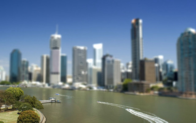 Boat river city skyline tall #3 free wallpaper for desktop - medium preview image