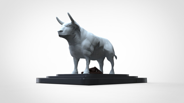 Bull shoe statue stand white free wallpaper for desktop - medium preview image