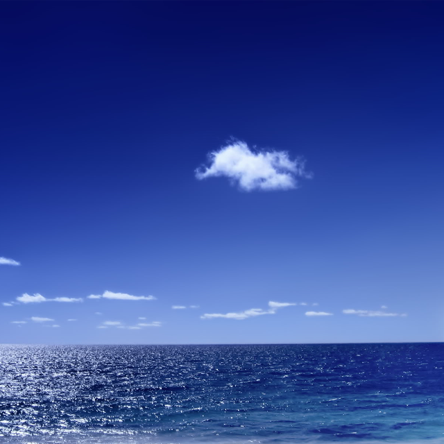 Cloud sky ocean sunny blue free wallpaper for tablet - medium preview image