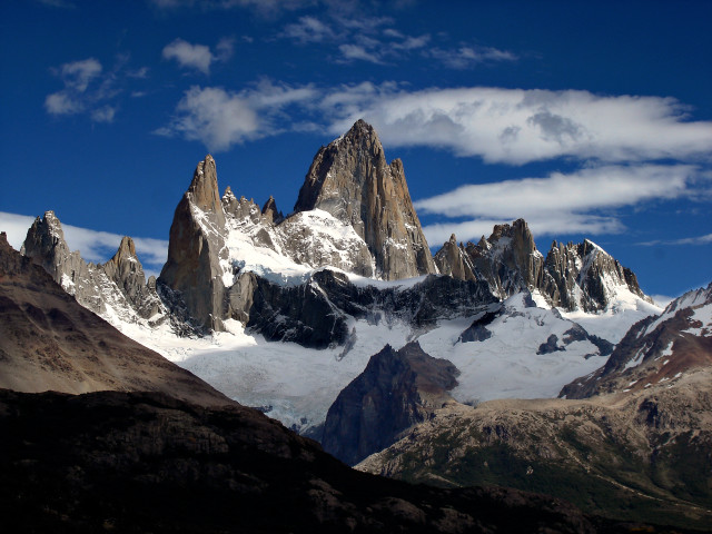 Snowy mountain range clouds blue #2 free wallpaper for desktop - medium preview image