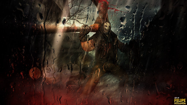 Man standing rain umbrella window free wallpaper for desktop - medium preview image