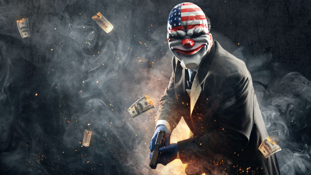 Man suit mask gun money #4 free wallpaper for desktop - medium preview image