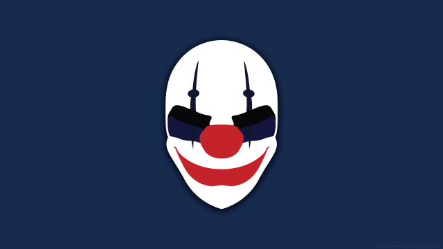 Clown mask red nose black free wallpaper for desktop - medium preview image