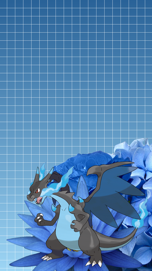 Blue black dragon blue background free wallpaper for mobile - medium preview image