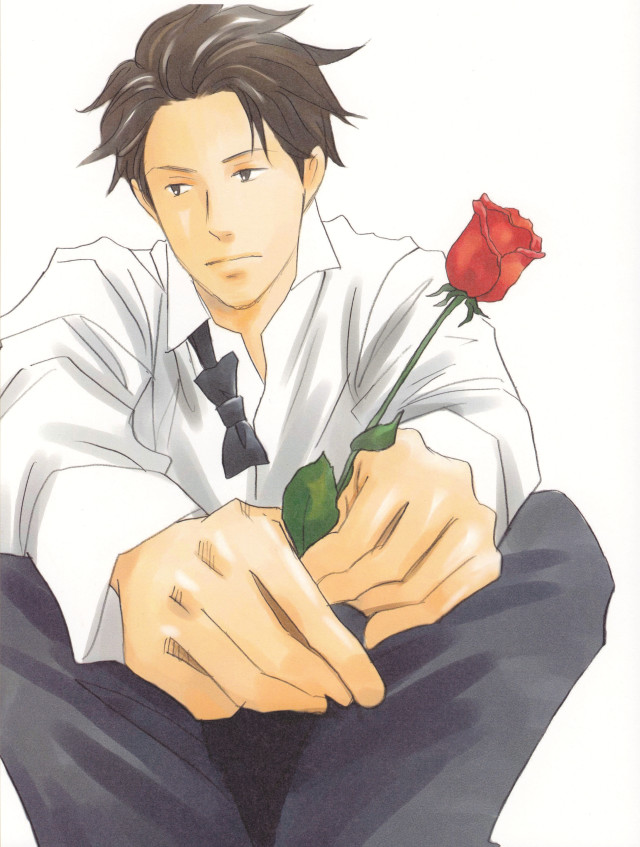 Man holding rose white shirt free wallpaper for mobile - medium preview image