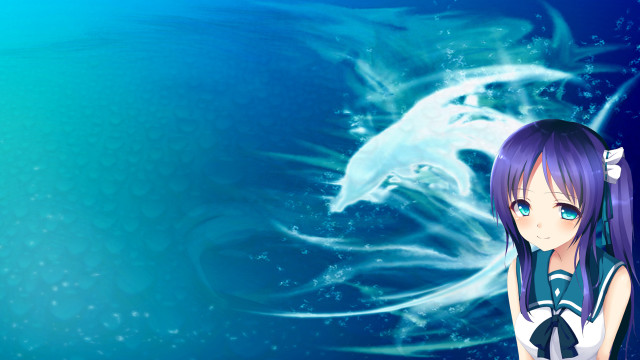 Purple hair blue eyes sailor free wallpaper for desktop - medium preview image