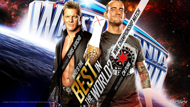 Two men scissors space wwe free wallpaper for desktop - medium preview image