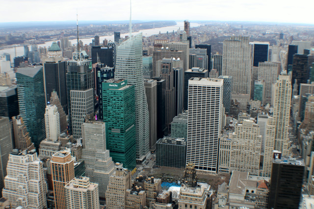 City tall buildings river background free wallpaper for desktop - medium preview image