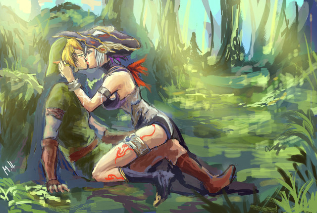 Couple people woods together nature free wallpaper for desktop - medium preview image