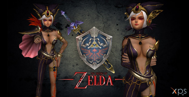 Women costumes shield sword standing free wallpaper for desktop - medium preview image