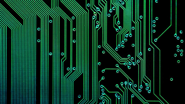 Circuit board green blue water free wallpaper for desktop - medium preview image