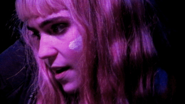 Woman pinkhair whitepatches concerned glowing free wallpaper for desktop - medium preview image