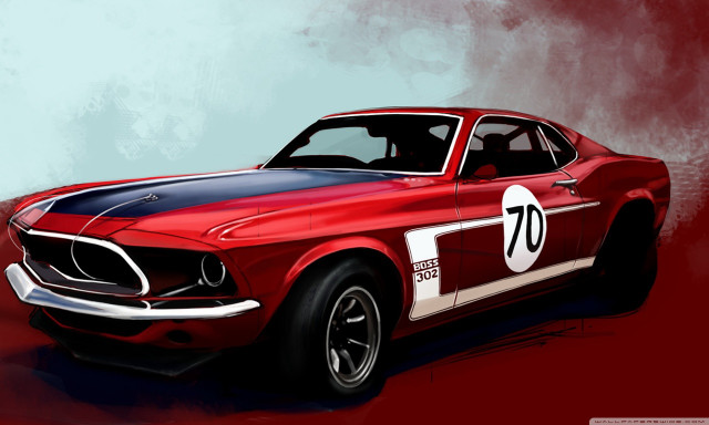 Red mustang #4 free wallpaper for desktop - medium preview image