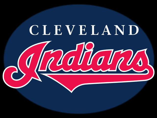 Cleveland indians logo blue background free wallpaper for desktop - medium preview image